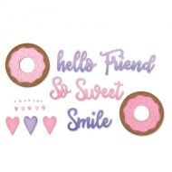 Sizzix Phrases Sweet and Donut Thinlits Die by Jen Long- 662723