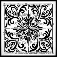 Douro Valley Tile Stencil (S932) designed by Laurie Mika for StencilGirl (6 inch by 6 inch)