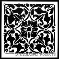 Porto Tile Stencil (S934) designed by Laurie Mika for StencilGirl (6 inch by 6 inch)