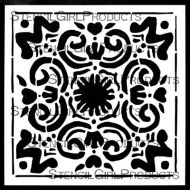Sintra Tile Stencil (S935) designed by Laurie Mika for StencilGirl (6 inch by 6 inch)
