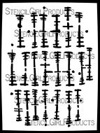 Synapse Stencil (L920) designed by Seth Apter for StencilGirl (9 inch by 12 inch)