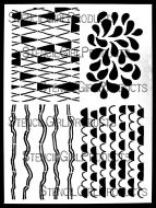 Doodle Vocab Stencil (L970) designed by Sarah Gardner for StencilGirl (9 inch by 12 inch)