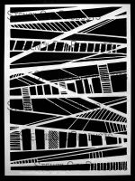 Bridge Combination Stencil (L947) designed by Sally Hirst for StencilGirl (9 inch by 12 inch)