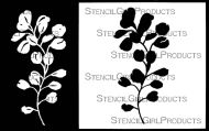 Eucalyptus Stems Mask Small (S941) designed by Rae Missigman for StencilGirl (6 inch by 6 inch)
