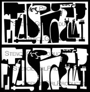 Shapely Details *GB ONLY* (G031) designed by Judy Woods for StencilGirl (12 inch by 24 inch)