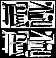 Shapes and Tabs *GB ONLY* (G033) designed by Judy Woods for StencilGirl (12 inch by 24 inch)