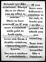 Rainbow Quotes Stencil (L956) designed by Carolyn Dube for StencilGirl (9 inch by 12 inch)