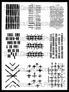 PRE-ORDER DUE 26 November - ATC Apter No.3 Stencil 9 inch by 12 inch (LL1084) by Seth Apter for StencilGirl