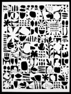 PRE-ORDER DUE 26 November - Doodle Stencil 9 inch by 12 inch (LL1083) by Susan Rossiter for StencilGirl