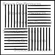 Basket Weave Small Stencil (S600) designed by Mary Beth Shaw for StencilGirl (6 inch by 6 inch)