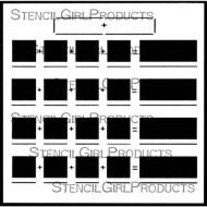 Color Mix and Gradient Swatch Stencil (S839) designed by Rae Missigman for StencilGirl (6 inch by 6 inch)