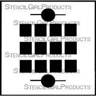 Custom Color Swatch Stencil (S840) designed by Rae Missigman for StencilGirl (6 inch by 6 inch)