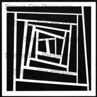 Downward Stairs Small Stencil (S597) designed by Mary Beth Shaw for StencilGirl (6 inch by 6 inch)