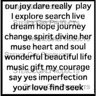 Fridge Poetry Stencil (S261) designed by Carolyn Dube for StencilGirl (6 inch by 6 inch)