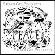 Peace Stencil (S516) designed by Cathy Nichols for StencilGirl (6 inch by 6 inch)