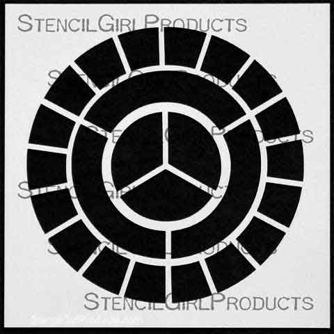Primary Secondary Tertiary Stencil (S115) designed by Pam Carriker for StencilGirl (6 inch by 6 inch)