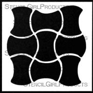 Ribbon Weave Small Stencil (S601) designed by Mary Beth Shaw for StencilGirl (6 inch by 6 inch)