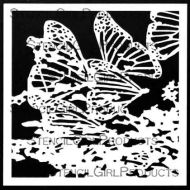 Rooted in Nature Small Butterflies Stencil (S816) designed by David Daniels for StencilGirl (6 inch by 6 inch)