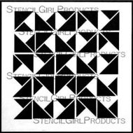 Small and Large Triangles Stencil (S425) designed by Andrew Borloz for StencilGirl (6 inch by 6 inch)
