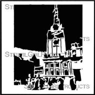 Top of the Hill Stencil (S620) designed by Wendy Aikin for StencilGirl (6 inch by 6 inch)