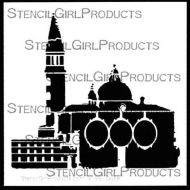 Venetian Buildings Stencil (S199) designed by Carolyn Dube for StencilGirl (6 inch by 6 inch)