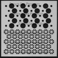 Wheel Spokes Set No. 2 6 Stencil (S070) designed by Andrew Borloz for StencilGirl (6 inch by 6 inch)