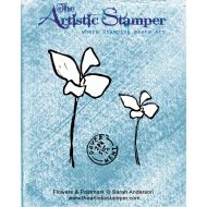 Flowers and Postmark A6 Rubber Stamp by Sarah Anderson for The Artistic Stamper (cling mounted)