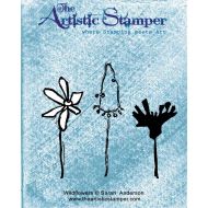 Wildflowers A6 Rubber Stamp by Sarah Anderson for The Artistic Stamper (cling mounted)